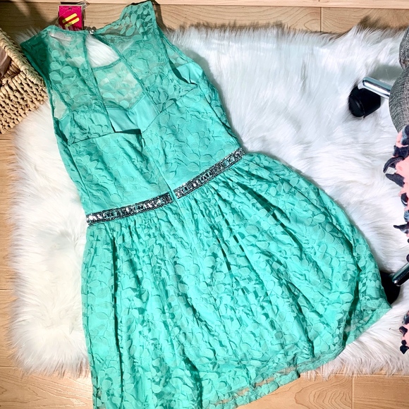 Turquoise Party Dress - Picture 5 of 5